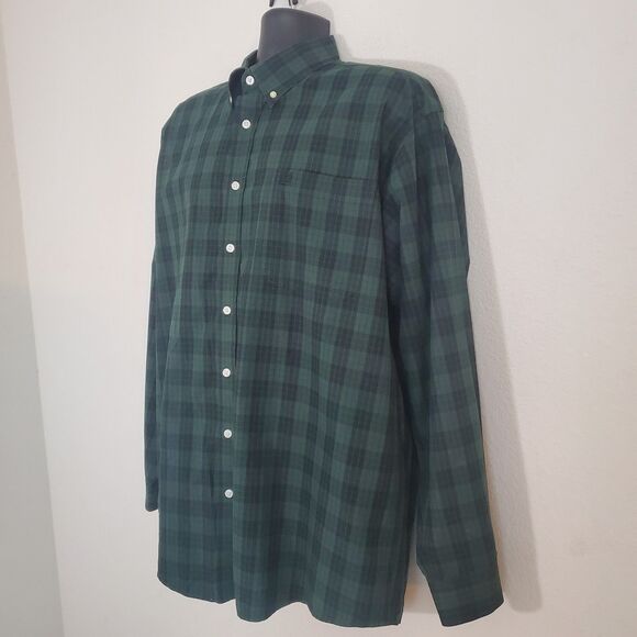 Cinch Men's Shirt Large Green Plaid Button Down Woven Cowboy Rodeo Ranch Western - Picture 6 of 11